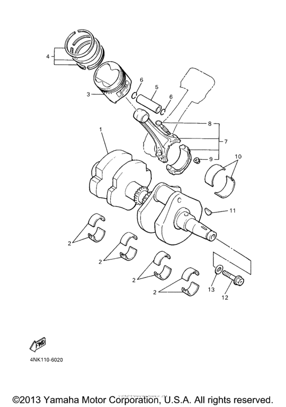 XVZ13LTM Коленчатый вал и Поршень