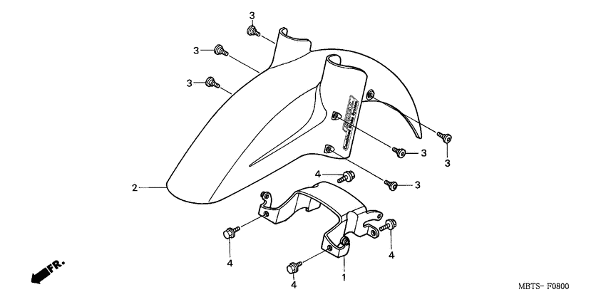 XL1000V (ABS) Переднее крыло