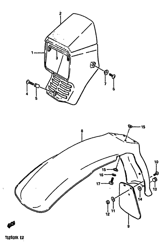 Headlamp housing-front fender