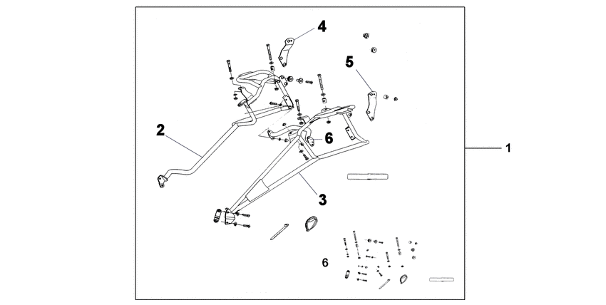 XL700V (ABS) Pannier stay