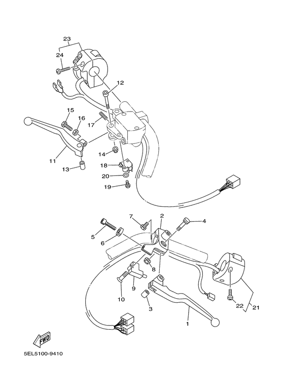 Handle switch. lever