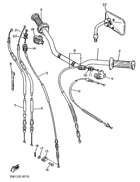 Steering handle. cable