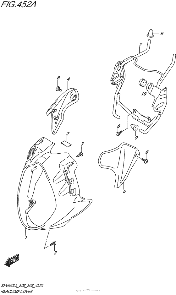 SFV650 Headlamp Cover