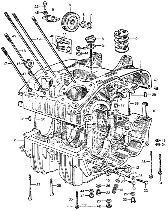Upper & lower crankcase