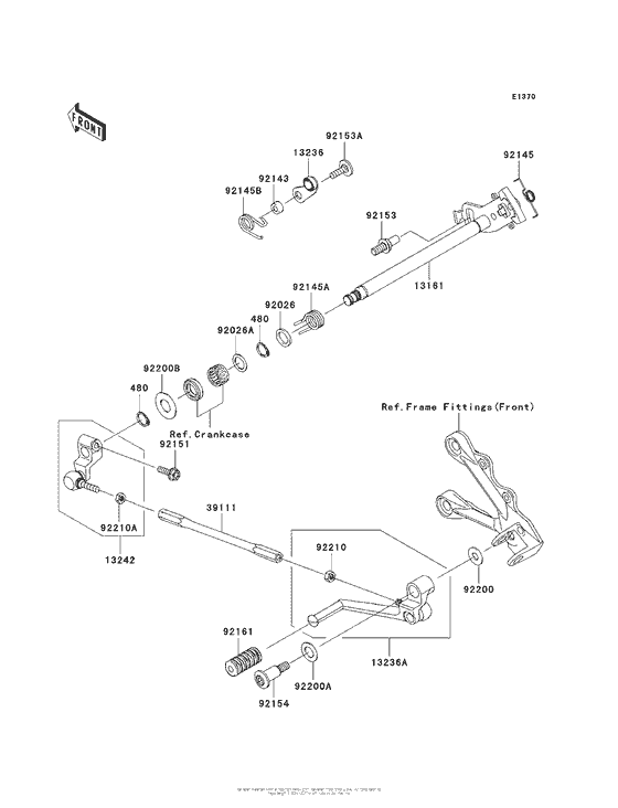 ZX600 Механизм переключения передач