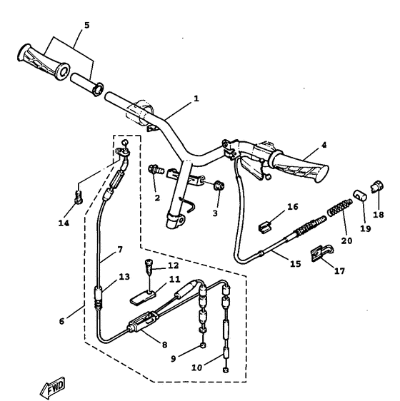 Manubrio . cable