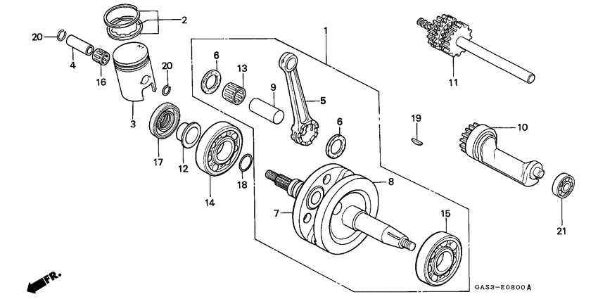 Crankshaft/piston