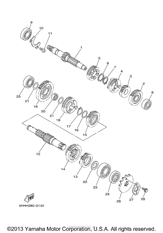 TTR125EY Трансмиссия
