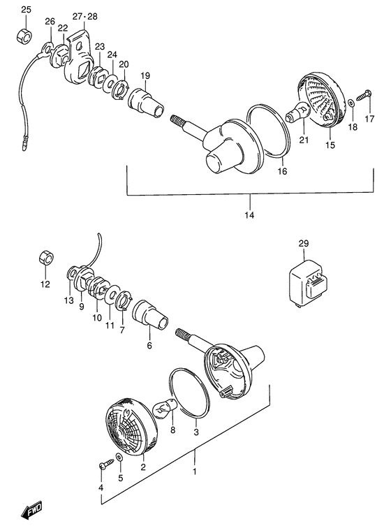GN125 Поворотники