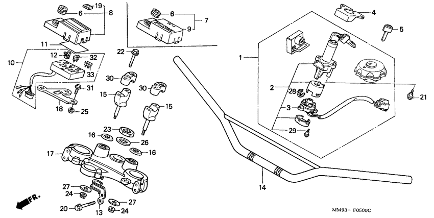 Handle pipe/top bridge
