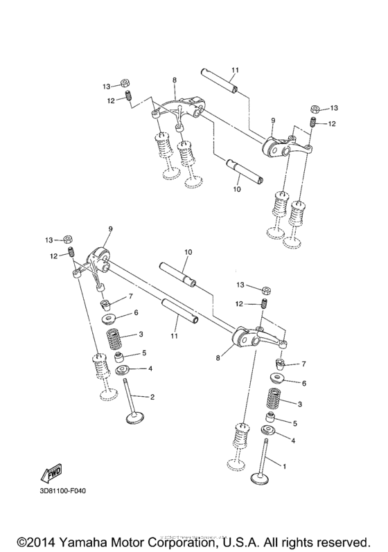 XVS1300CT Клапана