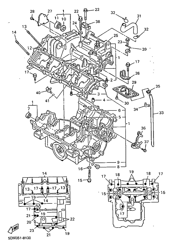 FZS600 Картер двигателя