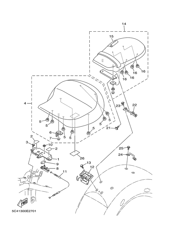 XV1900A Сиденье