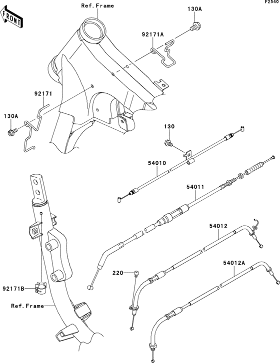 VN900 Тросы управления