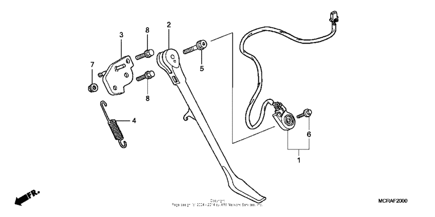 VT750DCA AC Подножка
