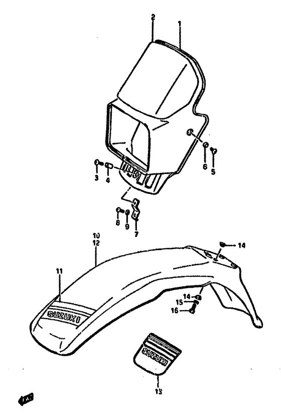 Headlamp cover-front fender