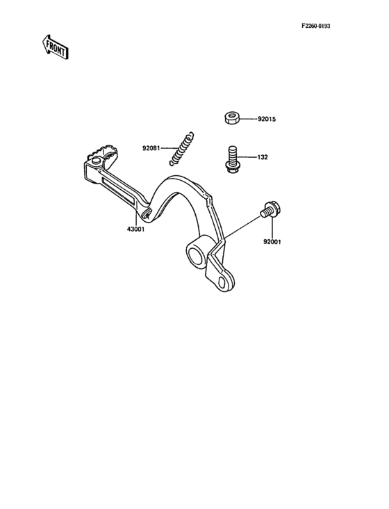 KX500 Педаль тормоза