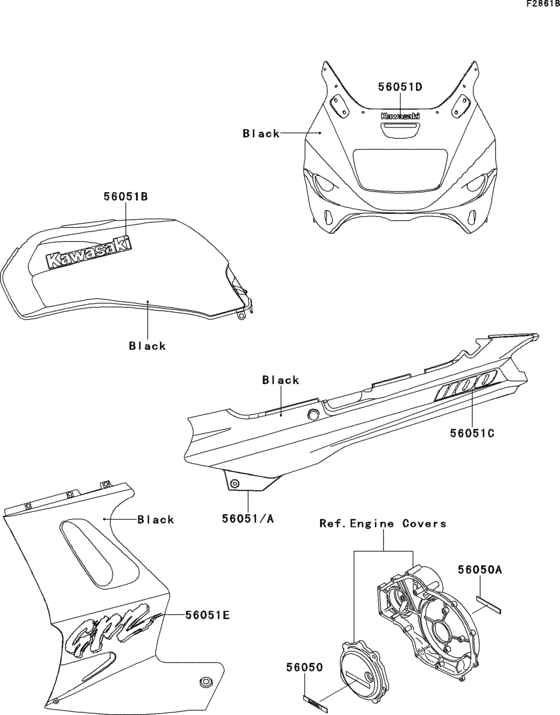 Decals(black)(zx1100-e2/e4)