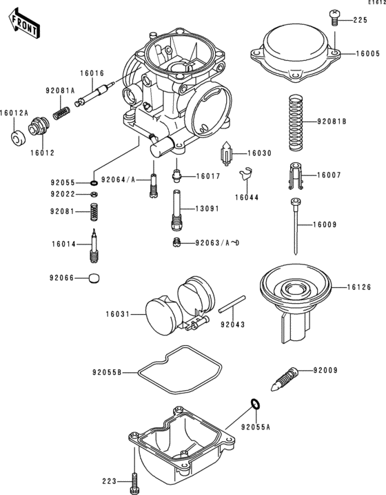 EX250 Карбюратор в разборе