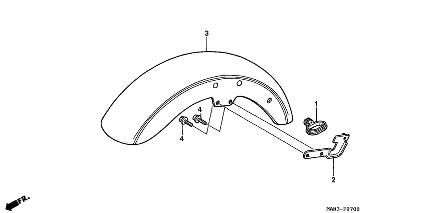 VT1100C2 Переднее крыло