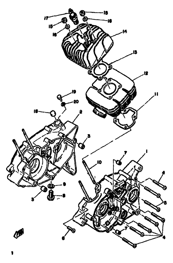 Crankcase. cylinder