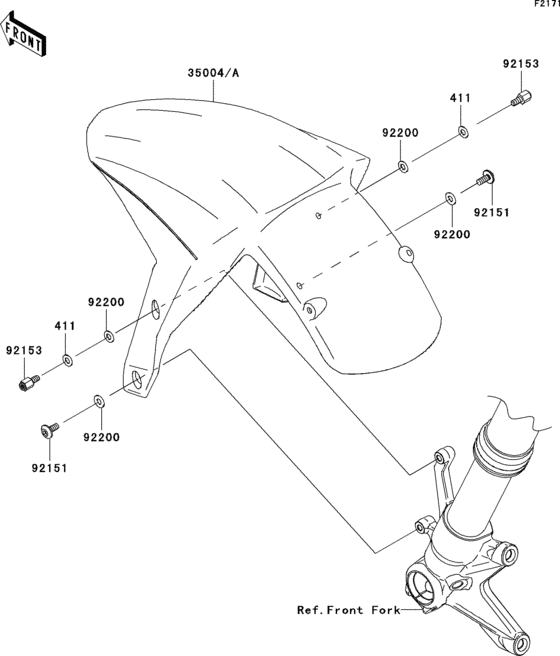 ZX1000 Крыло переднее