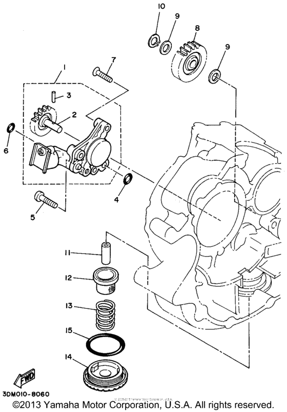 XV250 Масляный насос