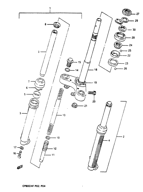 Fourche avant