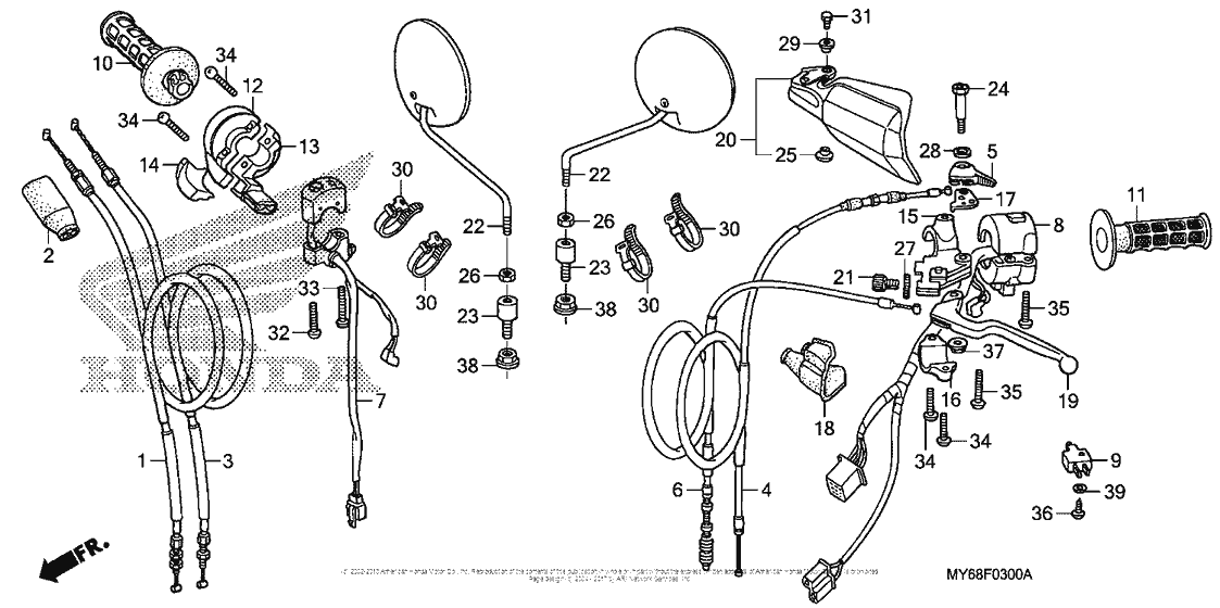Handle Lever + Switch + Cable