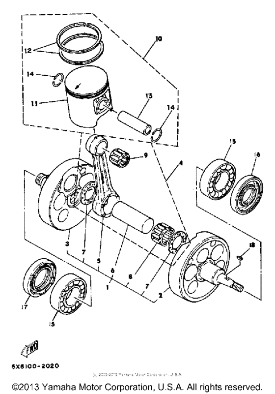 Crankshaft-piston