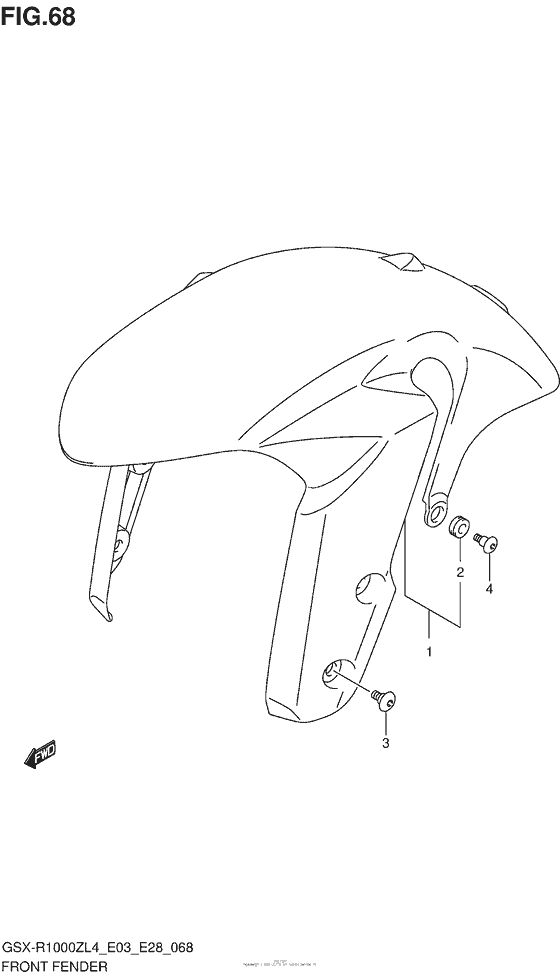 GSX-R1000Z Front Fender (Gsx-R1000Zl4 E03)