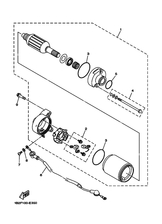 TTR125E Стартерный мотор