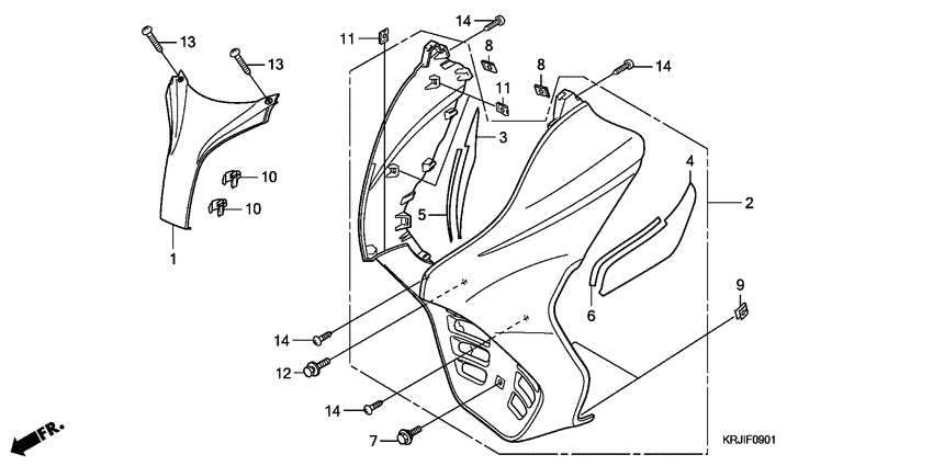 FES150 (ABS) Front cover shutter