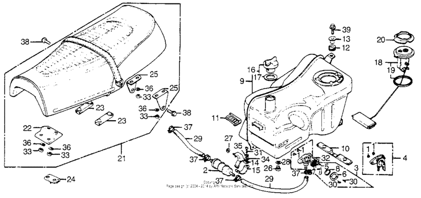 Fuel tank + seat