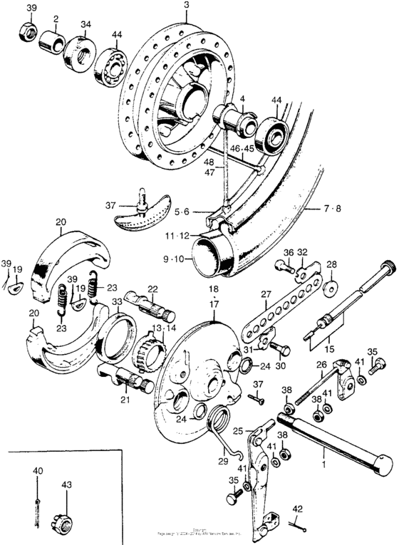Cb/cl175front wheel