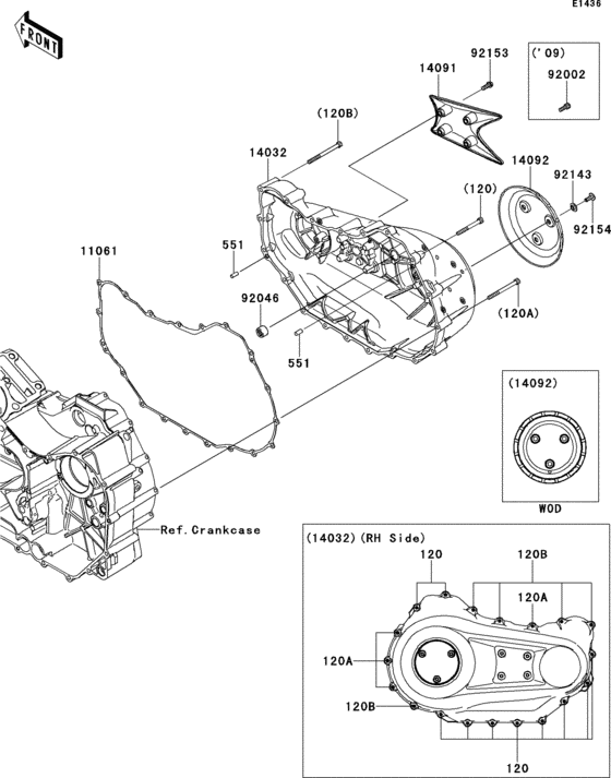  Крышки двигателя правые
