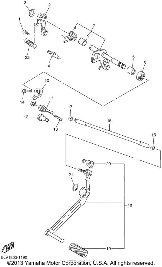 FZS1000NC Вал переключения