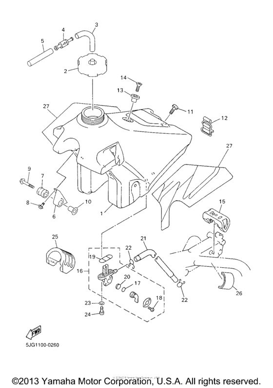 YZ426FM Топливный бак