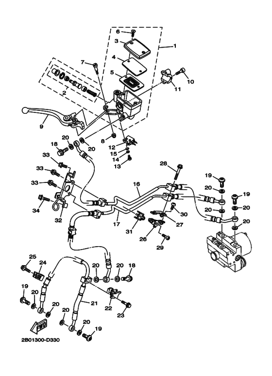 TDM900A Передний тормозной цилиндр