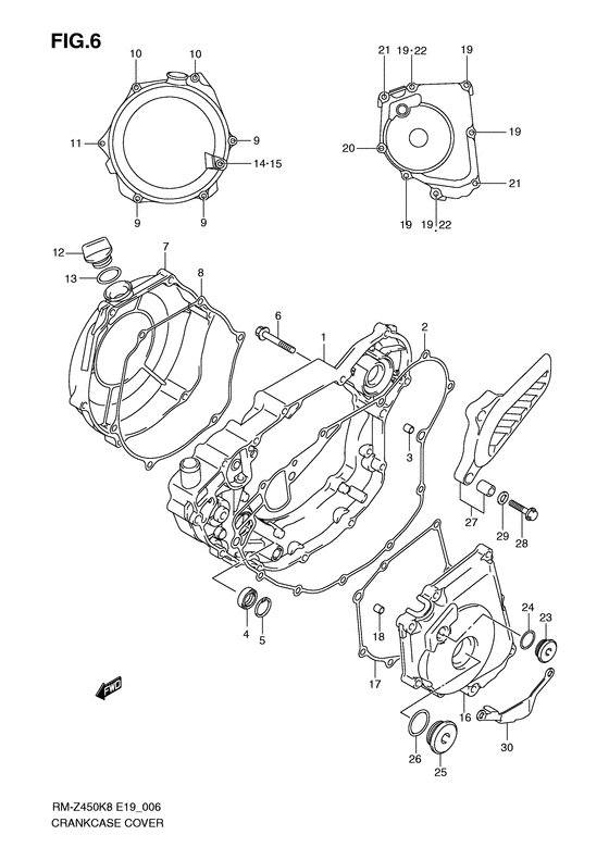 Crankcase cover ass`y  (v