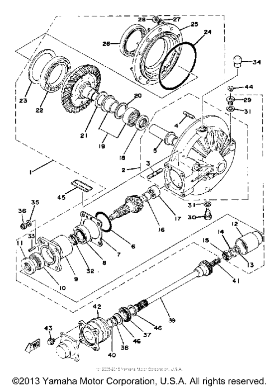 Final drive gear - drive shaft