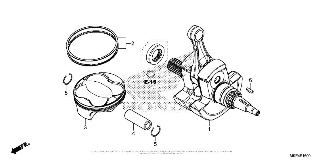  Коленчатый вал и поршни