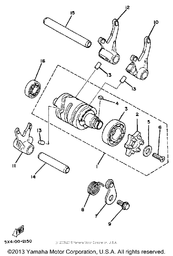 Shift cam-fork