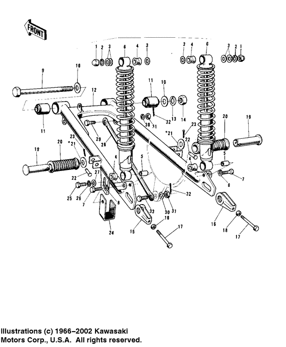  Swing arm / shock absorbers