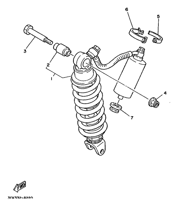 TDR250 Задняя подвеска