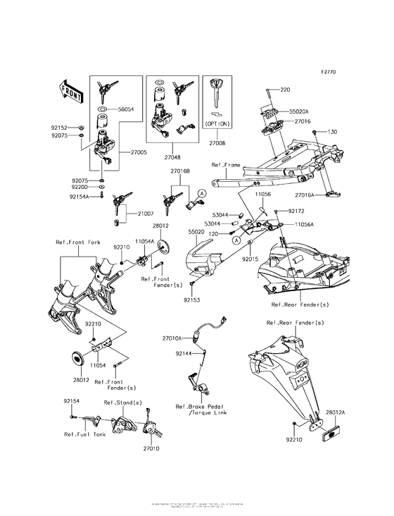 ZX1400 Замок зажикания