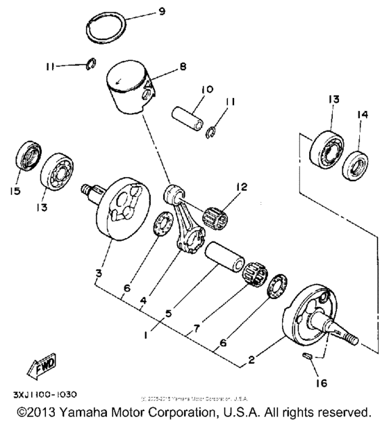Crankshaft-piston