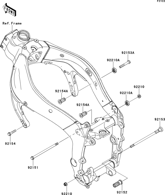 ZX600 Крепление двигателя