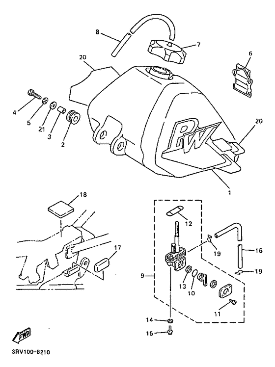 PW80 Топливный бак