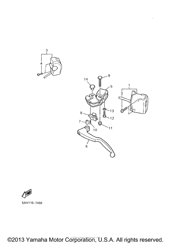 YZF600RMC Рулевые переключатели